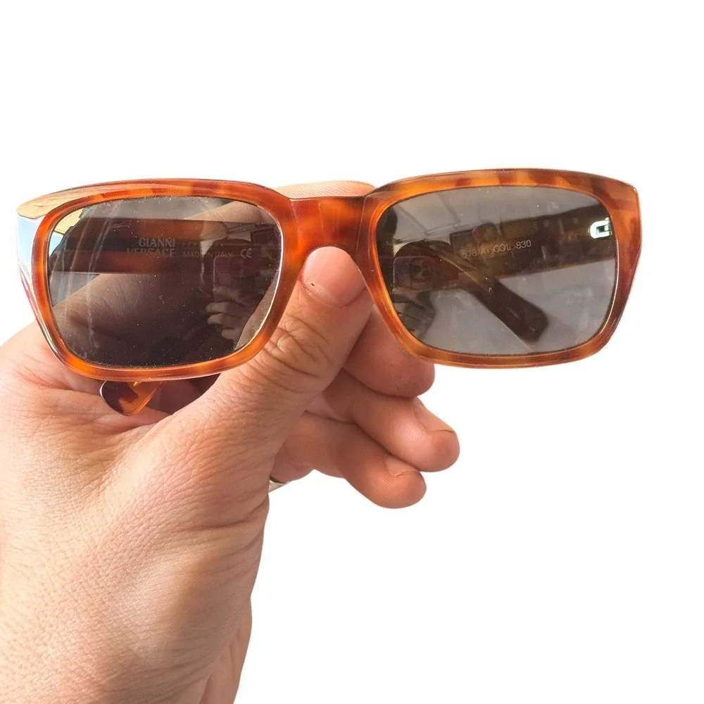 Vintage Gianni Versace Mod‎ 578/A Tortoise Sunglasses Italy 90s Orig Medusa Case